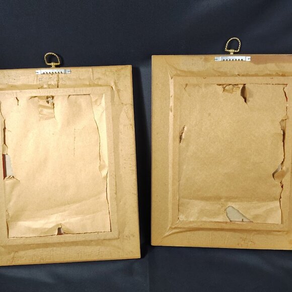 Pair of Framed French Military Prints 18th Century Uniforms 15"x12" Black & Red - Picture 6 of 6